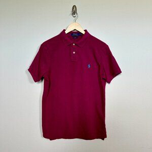 Ralph Lauren | Polo Shirt Mens Large Red Short Sleeve Slim Fit Shirt